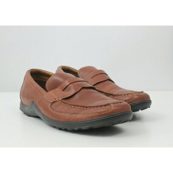 Cole Haan Men Shoes Penny Loafers Driving Slip On Moc Toe Brown C06860 Sz 9 - Picture 1 of 15